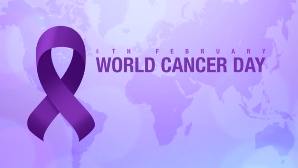 Dia Mundial Câncer Loop — Vídeo de Stock