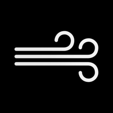 Siyah arkaplanda hava logosu döngüsü canlandırması 
