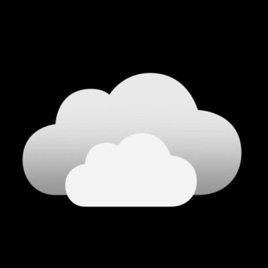 Siyah arkaplanda hava logosu döngüsü canlandırması 