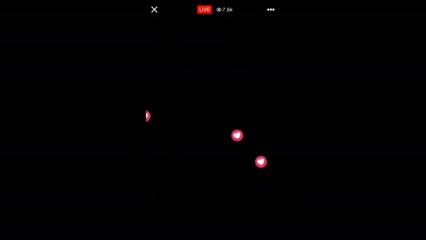 Live Streaming Bildschirm Mit Flachem Icon Oder Smartphone Animation Auf — Stockvideo