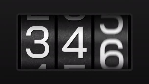 Die Zähleranzeige Zeigt Unterschiedliche Zahlen Tape Counter Animation — Stockvideo