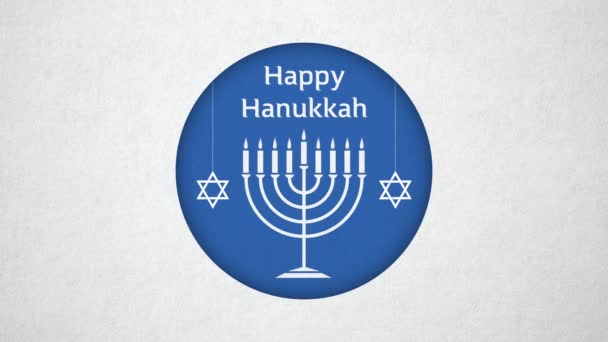 Szczęśliwy Hanukkah Tło Wakacje Religijne — Wideo stockowe