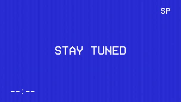 Stay Tuned Bewegungstext Animation — Stockvideo