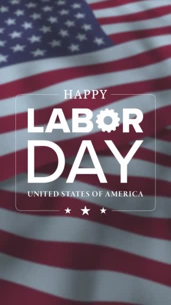 Happy Labor Day Greeting Animation — Stok Video
