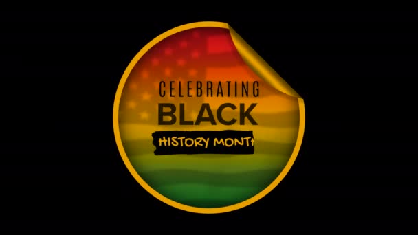 Fekete Történelem Hónap Ünneplése Videó Animáció — Stock videók