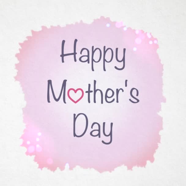 Happy Mother Day Aquarell Hintergrund Schleife — Stockvideo