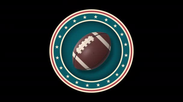 American Football Sticker Animation — Stockvideo