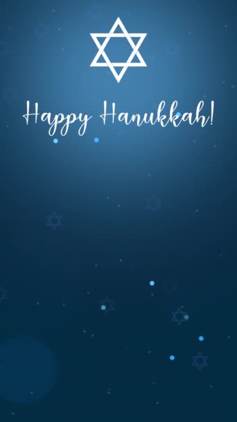 Feliz Hanukkah Saludo Texto Animado — Vídeos de Stock