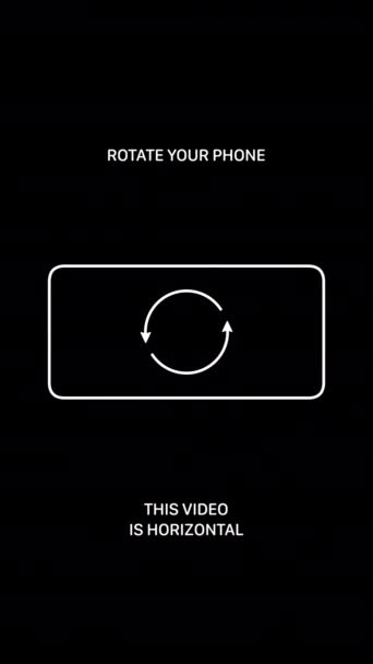 Draai Apparaat Telefoon Pictogram Animatie Zwarte Achtergrond — Stockvideo