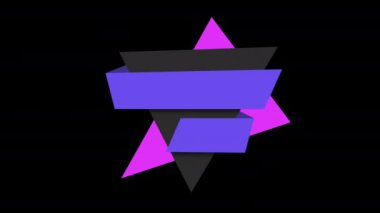Mor üçgen logosu için hareket tasarımı animasyonu