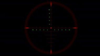 Silahı hedefe doğrultmanın animasyonu, optik görüş 