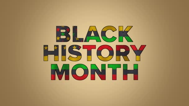 Celebrando Mes Historia Negra Animación Por Video — Vídeos de Stock