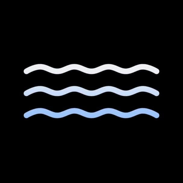 Sea Waves Motion Design Animation — Stock Video