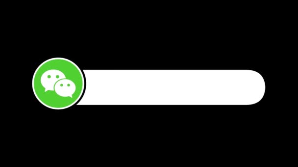 Media Społecznościowe Animacja Logo Wechat — Wideo stockowe