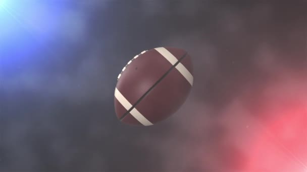 Amerikansk Fotboll Animation Ball — Stockvideo