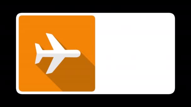 Airplane Mode Toggle Switch Black Background — Stock Video