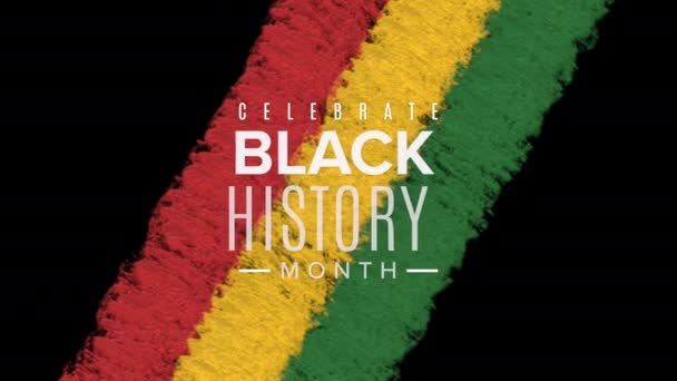 Celebrating Black History Month Video Animation — Stock Video