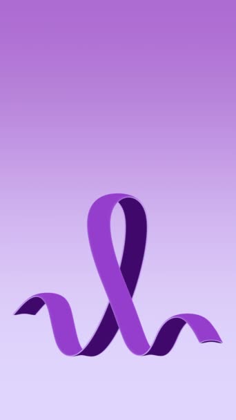 Bannière Verticale Vierge Sensibilisation Journée Mondiale Cancer — Video