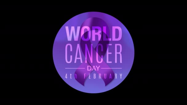 Nakładka Światowego Dnia Raka — Wideo stockowe