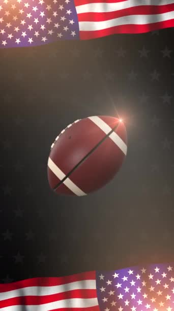 American Football Animation Ball — Stok Video
