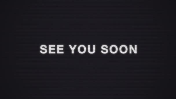 See You Soon Motion Text Animation — Stock Video
