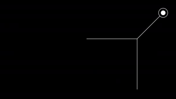 Înregistrarea Animației Liniei Orientare Cercului Fundal Negru — Videoclip de stoc