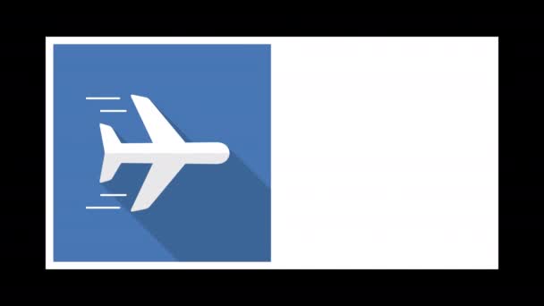 Interruptor Palanca Modo Avión Sobre Fondo Negro — Vídeo de stock