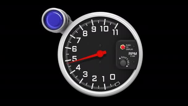 Ταχύμετρο Στο Sport Car Dashboard Υψηλής Απόδοσης Αυτοκίνητο Ωθώντας Όρια — Αρχείο Βίντεο