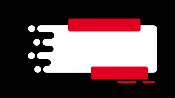 Rote Und Weiße Motion Design Abstrakte Animation Hintergrund Mit Platz — Stockvideo