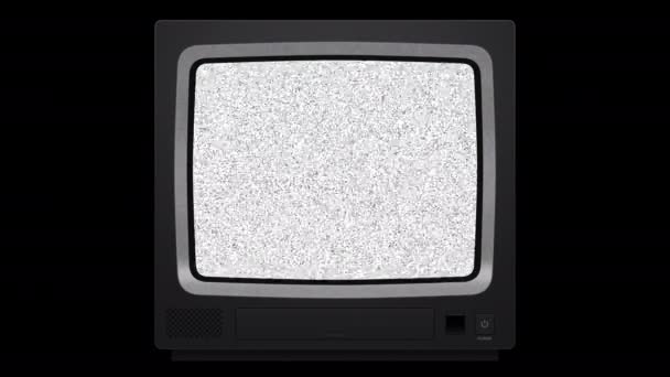 Alter Fernseher Ohne Signalbildschirm — Stockvideo