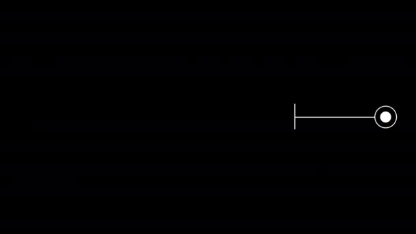 Siyah Arkaplanda Noktalama Çizgisi Çember Animasyonunun Görüntüleri — Stok video