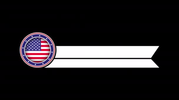 Stany Zjednoczone Ameryki Flaga Projektowanie Animacji — Wideo stockowe