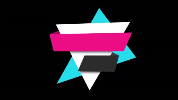 Animación Diseño Movimiento Del Diseño Del Logotipo Del Triángulo — Vídeos de Stock