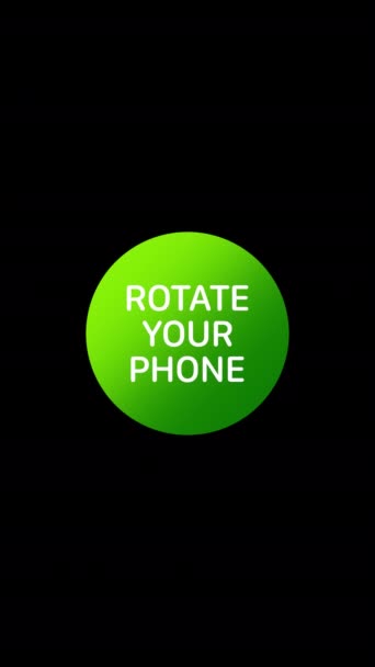 Drehen Sie Ihr Gerät Smartphone Icon Animation Auf Schwarzem Hintergrund — Stockvideo