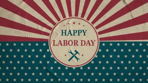 Animace Happy Labor Day Greeting — Stock video
