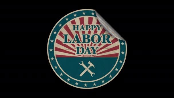 Happy Labor Day Greeting Animation — Stock Video