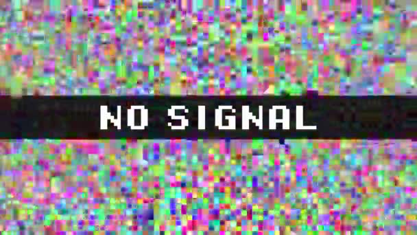 Televizyon Gürültüsü Arızası Sinyal Yok — Stok video