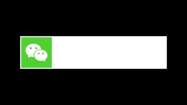 Social Media Wechat Logo Animação — Vídeo de Stock