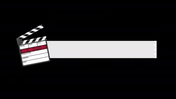 Animace Pohybového Designu Clapperu Prostoru Pro Text — Stock video