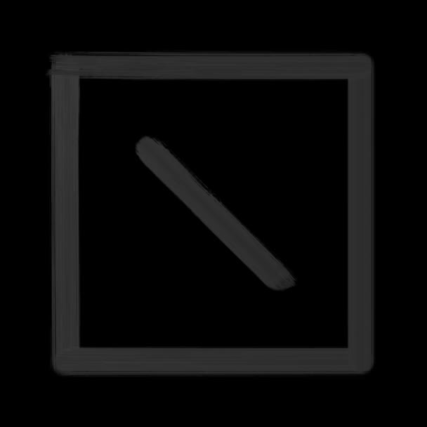 黒い背景のクロスキャンセルボタン — ストック動画
