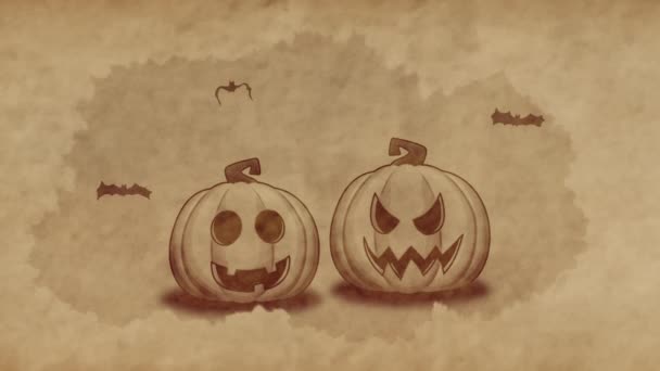 Halloween Filmloop Video Animation Bakgrund — Stockvideo
