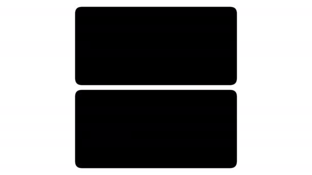クリッピングパスで白で隔離された空白の黒いフレーム — ストック動画