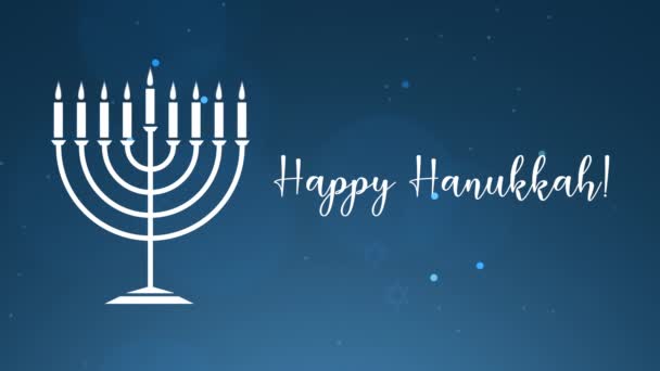 Szczęśliwy Hanukkah Tło Wakacje Religijne — Wideo stockowe