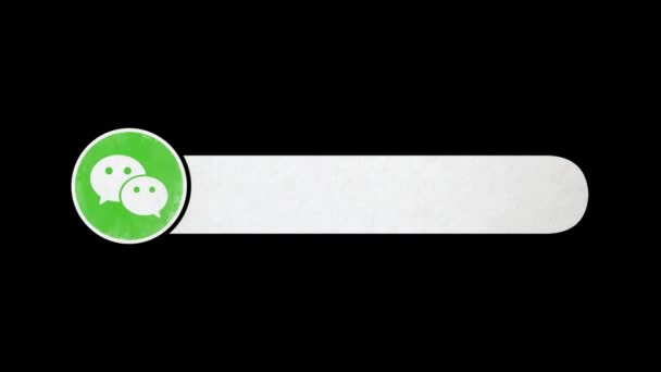 Social Media Wechat Logo Animación — Vídeo de stock