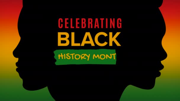 Feier Des Monats Der Schwarzen Geschichte Videoanimation — Stockvideo