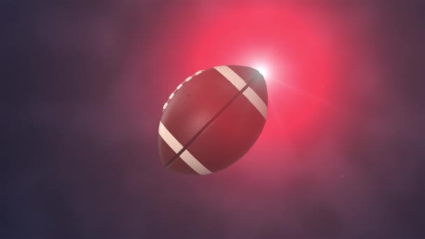 美式足球3D动画球 — 图库视频影像