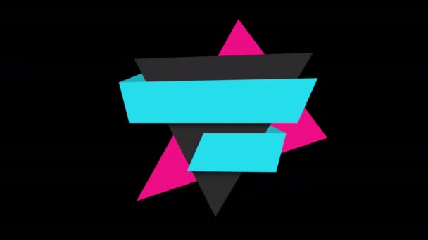 Анимация Дизайна Фиолетового Треугольника — стоковое видео