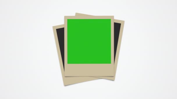Анимация Рамок Зеленым Экраном — стоковое видео