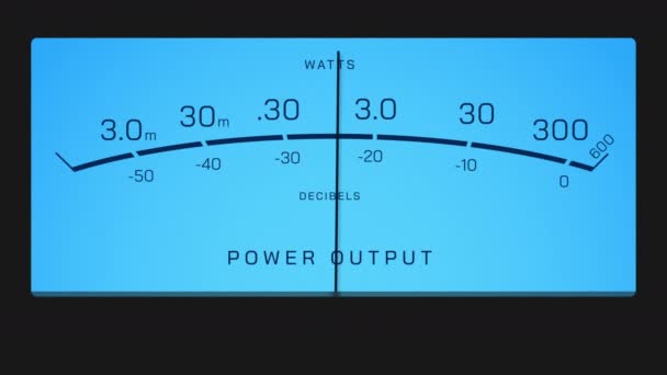 Analog Meter Stereo Display 300W — Stock Video