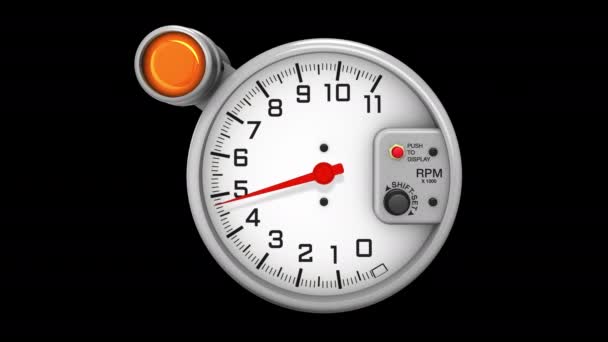 跑车仪表盘的速度计 高性能汽车冲压极限 — 图库视频影像